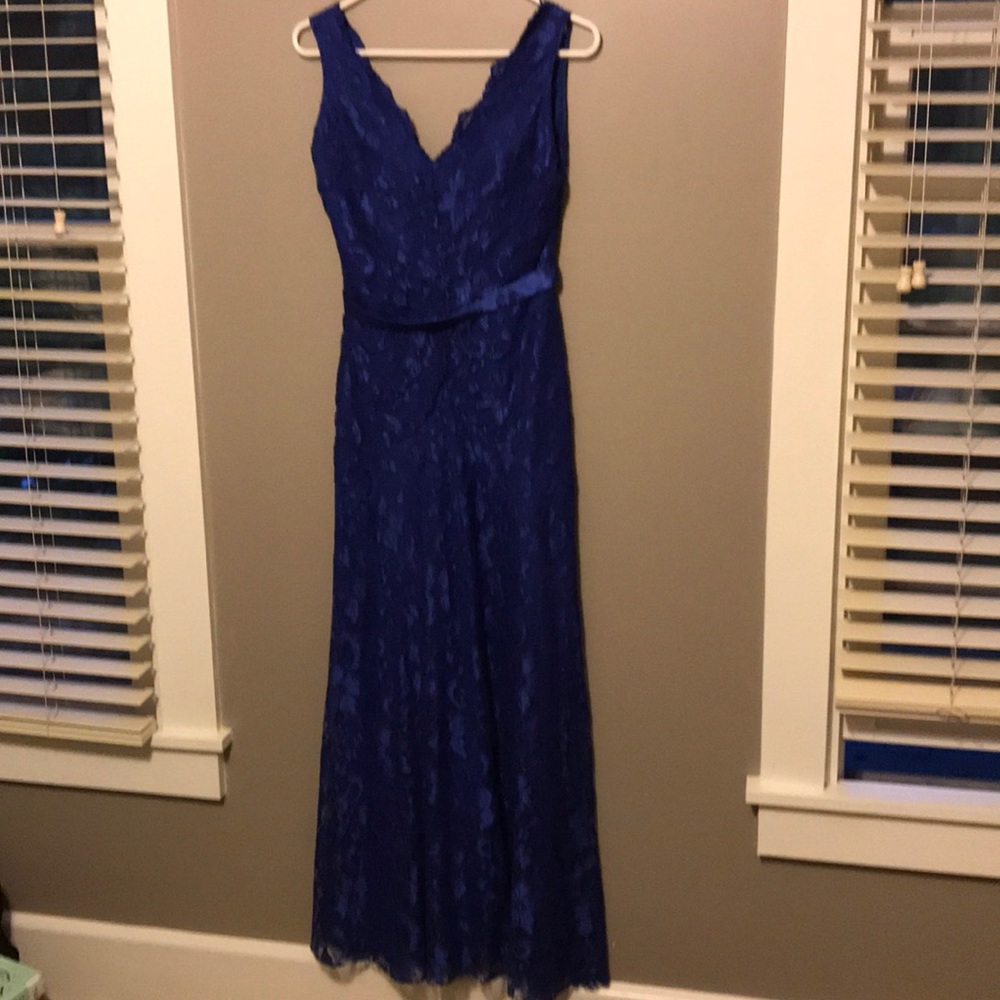 Full Length Blue Lace Gown